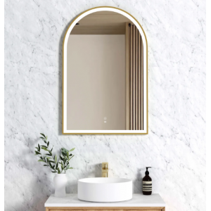 LED Archie 900(H)x600(W) Gold Metal Frame Mirror